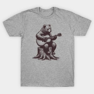 Bear playing Guitar T-Shirt